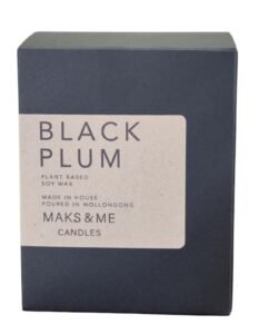 Maks & Me Candles – BLACK PLUM